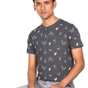 Aeropostale‎ men’s beach print crew neck tshirt size xl EUC